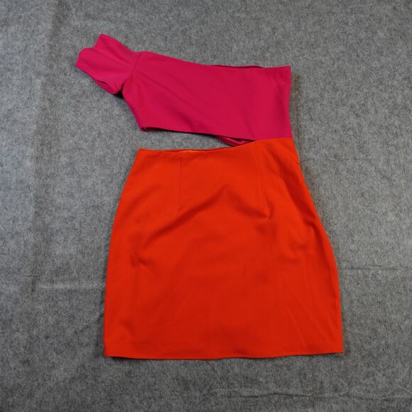 Lovers Friends Dress Womens Extra Small Rowan Mini Cut Out Off Shoulder Pink - Picture 9 of 15